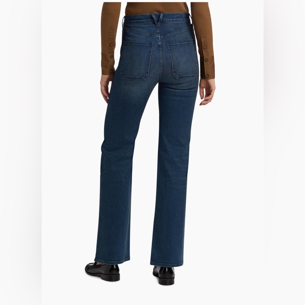 Veronica Beard High-Rise Straight Jeans in Dark Indigo - Picture 2 of 7